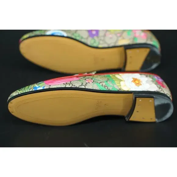 GUCCI Jordaan GG Supreme Monogram Canvas Floral Horsebit Loafer 35 NIB $780 - Picture 9 of 12